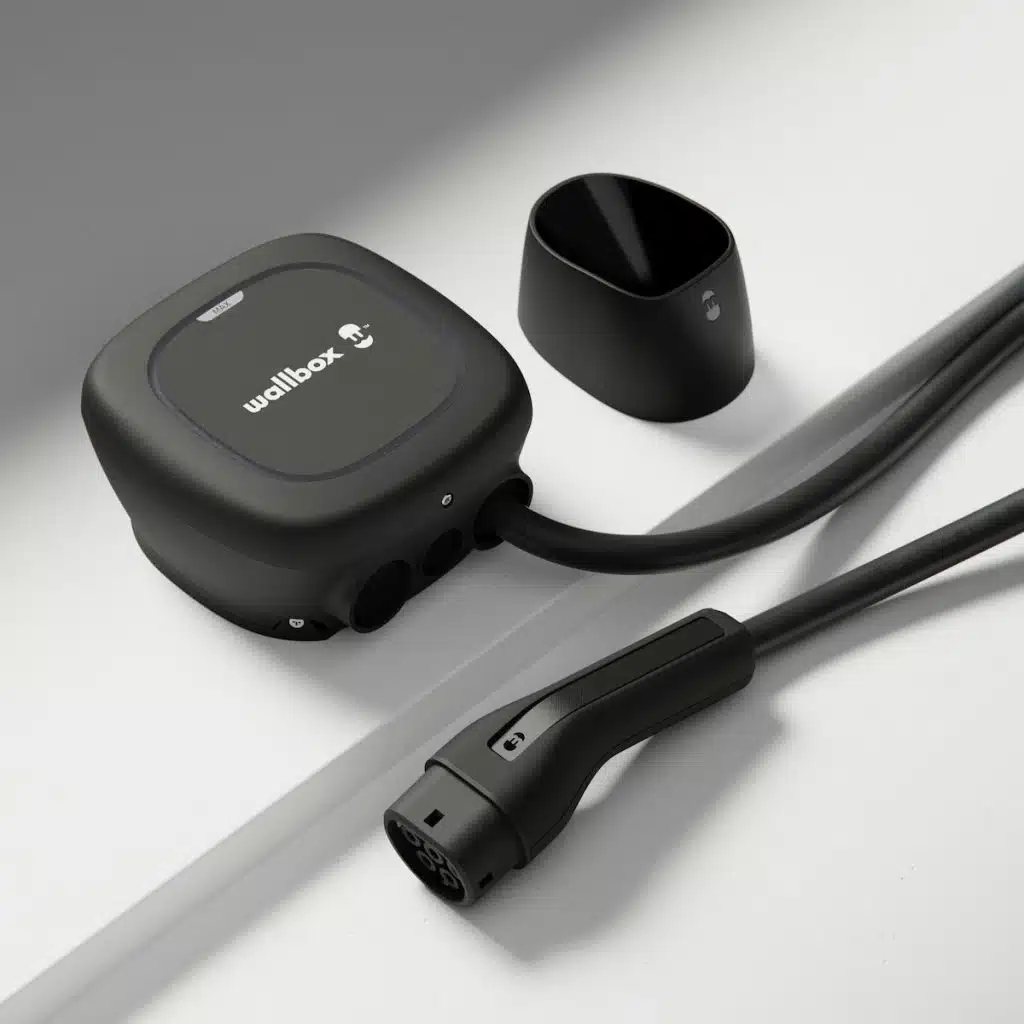 Comparativa de Cargadores Inteligentes: ¿Cuál es el Mejor para tu Hogar en 2025? 3 Wallbox Pulsar MAX soporte pared
