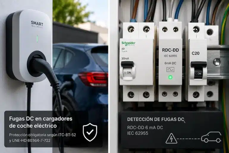 Fugas DC en cargadores para coche eléctrico y por qué son críticas en una instalación 9 Fugas DC en cargadores de VE