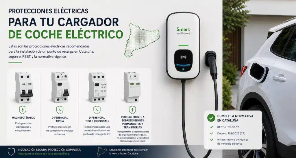 ¿Qué protecciones debe llevar un cargador de coche eléctrico? 5 Protecciones eléctricas para VE