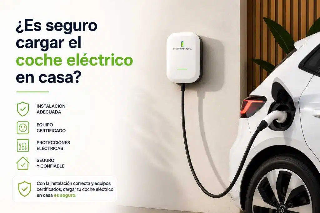 ¿Es seguro cargar el coche eléctrico en casa? Mitos sobre incendios (2026) 3 Cargar el coche eléctrico en casa