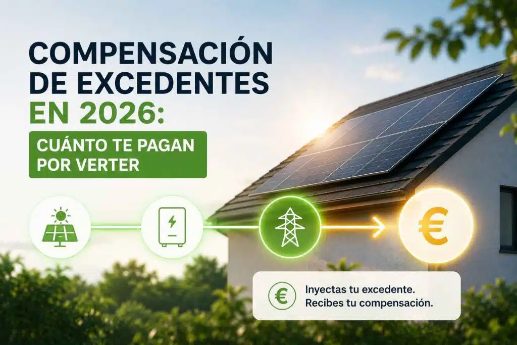 Compensación de excedentes en 2026: cuánto te pagan por verter 2 Compensación de excedentes