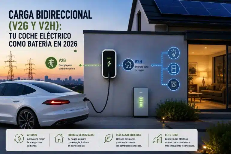 Carga bidireccional (V2G y V2H): tu coche eléctrico como batería en 2026 9 Carga bidireccional (V2G y V2H)