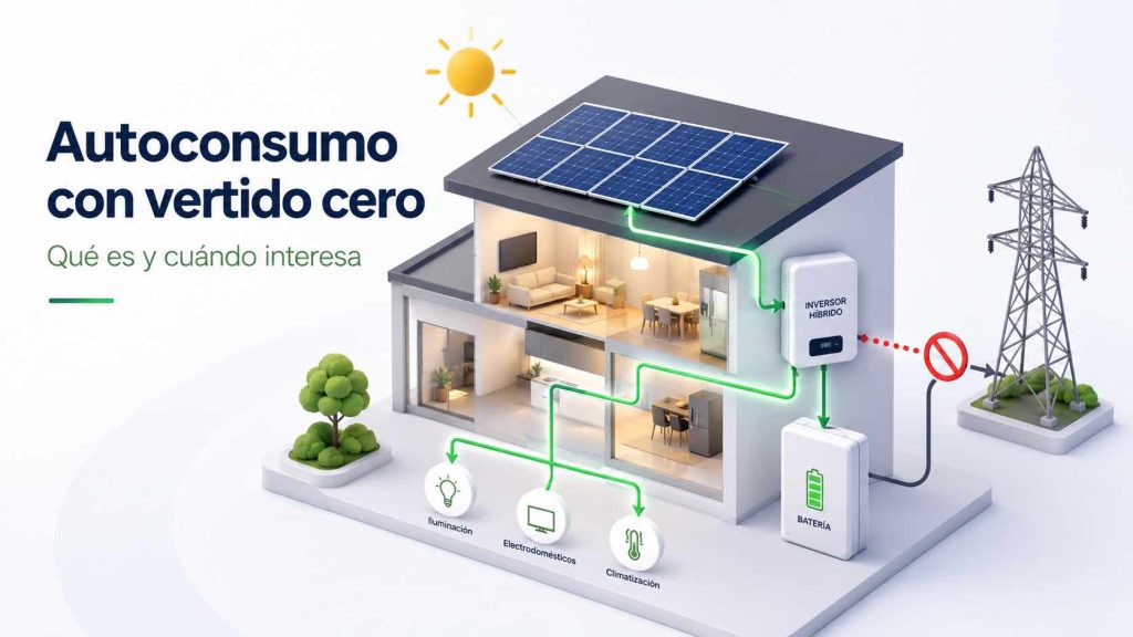 Autoconsumo con vertido cero (inyección cero): qué es y cuándo interesa 4 Autoconsumo con inyección cero