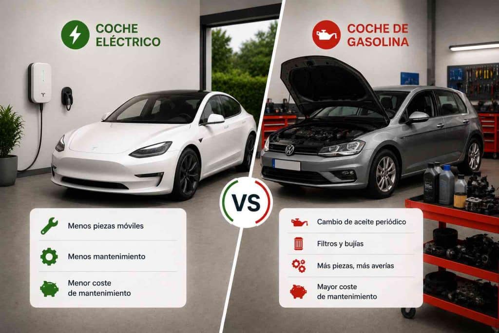 Coche eléctrico vs gasolina: cuánto ahorras de verdad 3 Coche eléctrico vs gasolina, el mantenimiento