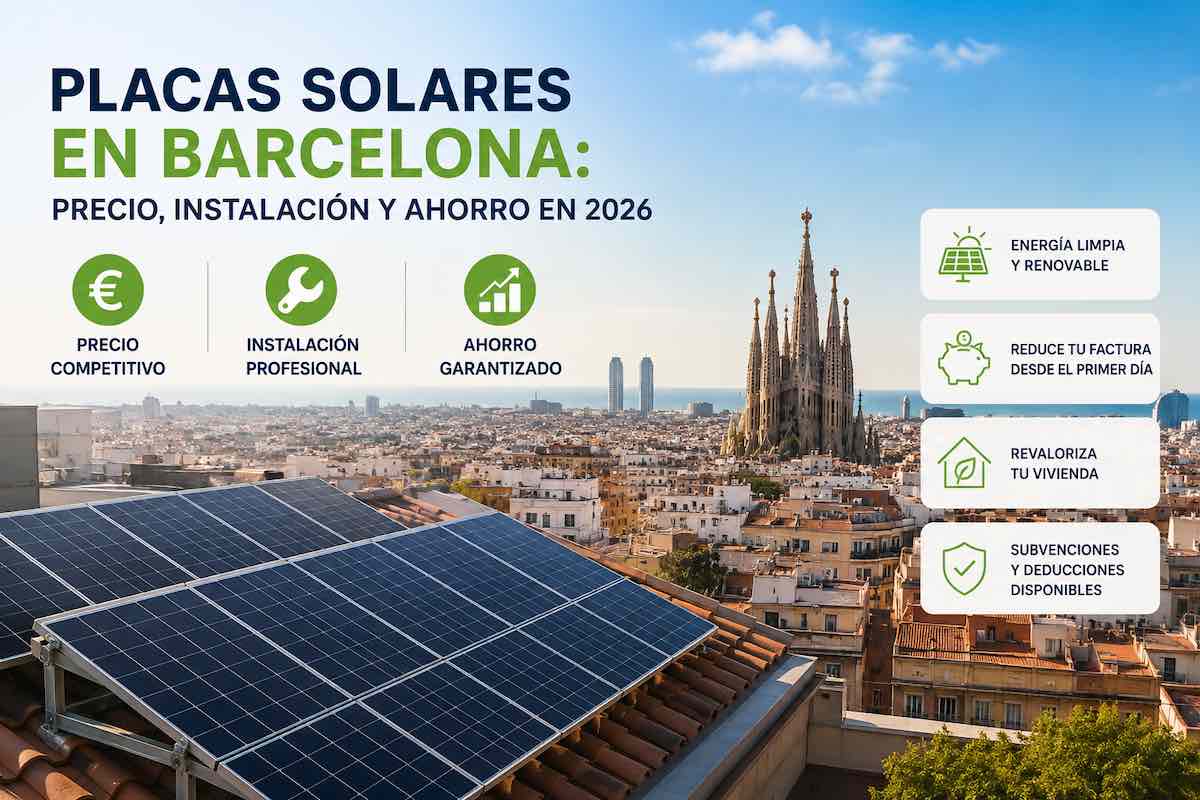 Placas solares en Barcelona: precio, instalación y ahorro en 2026 1 Placas solares en Barcelona
