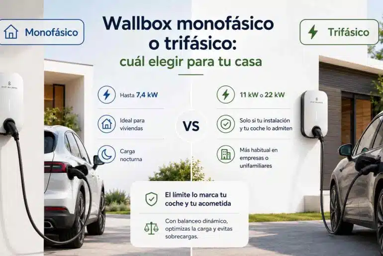Wallbox monofásico o trifásico: cuál elegir para tu casa 4 Wallbox monofásico o trifásico