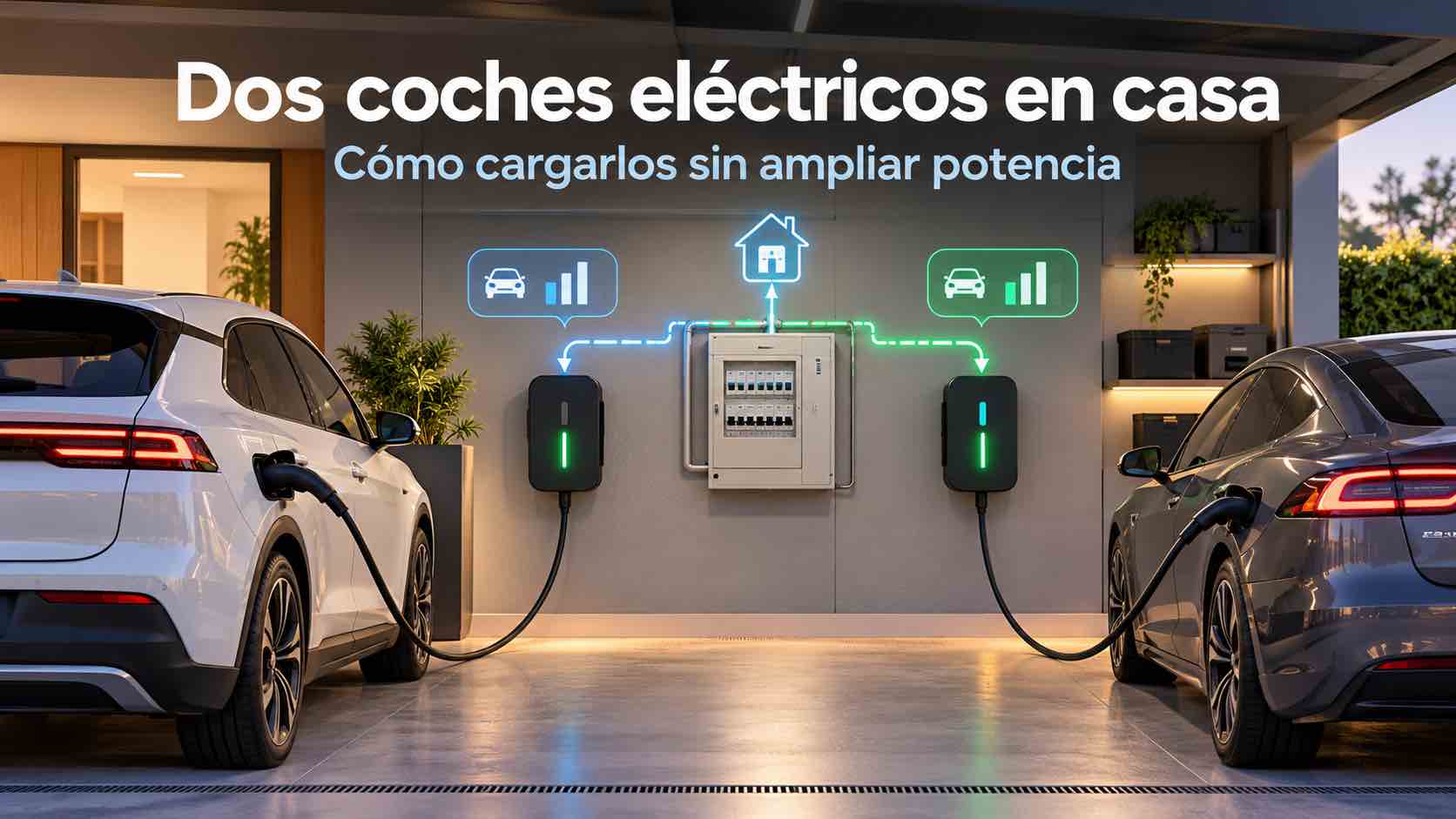 Dos coches eléctricos en casa: cómo cargarlos sin ampliar potencia 1 Dos coches eléctricos en casa, cómo cargarlos sin ampliar potencia