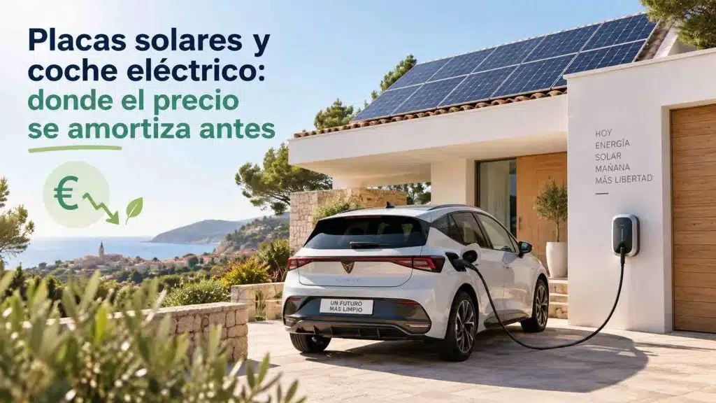 Precio de placas solares en Cataluña: guía real 2026 5 Placas solares y coche eléctrico