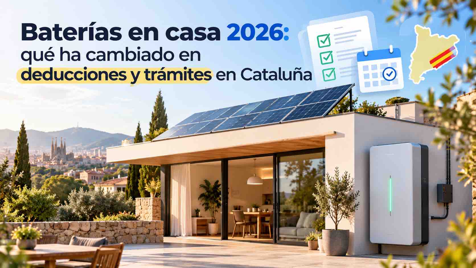 Baterías en casa 2026: qué ha cambiado en deducciones y trámites en Cataluña 1 Baterías en casa 2026