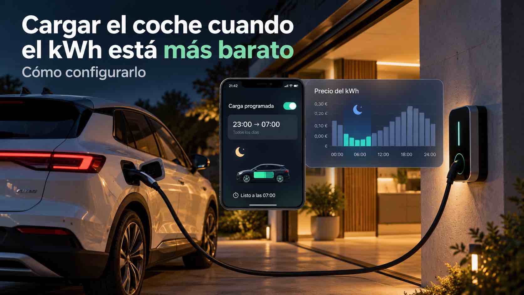Cargar el coche cuando el kWh está más barato: cómo configurarlo 1 Cargar el coche cuando el kWh está más barato