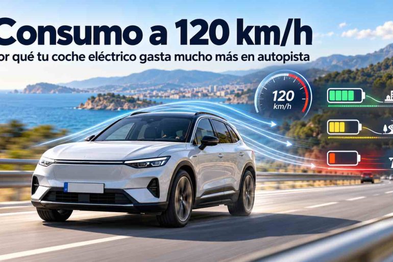 Consumo a 120 km:h, por qué tu coche eléctrico gasta un 41 % más