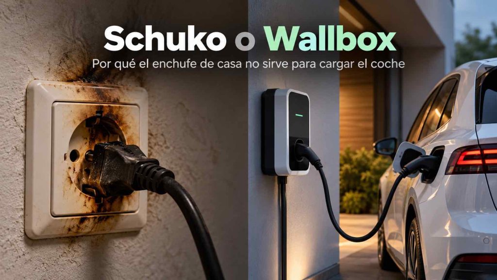 Cargador schuko o wallbox: por qué el enchufe de casa no sirve 3 Schuko o Wallbox_ carga segura